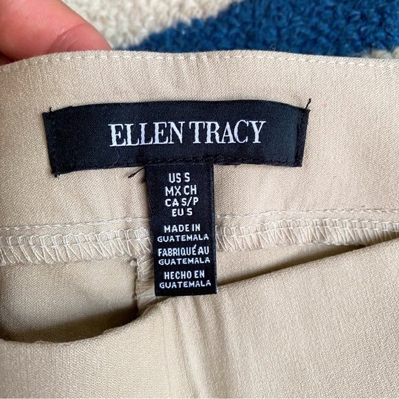 🐚 ELLEN TRACY TAN STRAIGHT LEG PULL ON PANTS! - Picture 8 of 9